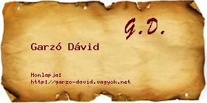 Garzó Dávid névjegykártya
